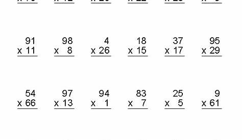multiplication worksheets 0-5