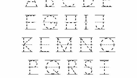 trace letters worksheets free