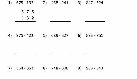 Addition And Subtraction Grade 3 Worksheets : Addition Subtraction