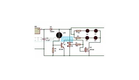 Automatic LED Emergency Light Circuit Diagram using LDR | Led emergency