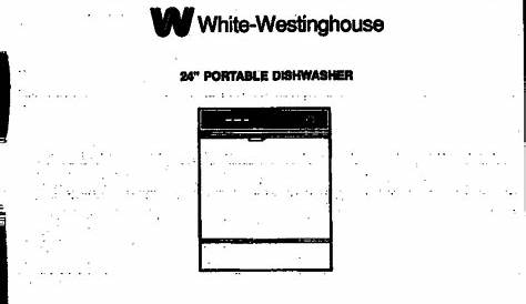 white westinghouse dishwasher manual