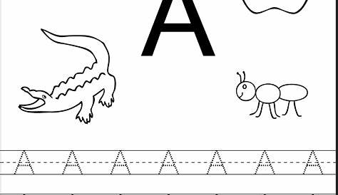trace the letter a worksheets