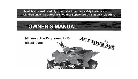 baja motorsports dr90 owner's manual