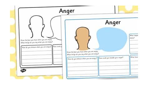 anger worksheet for child