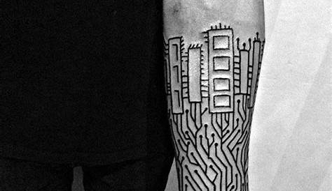 60 Circuit Board Tattoo Designs For Men - Electronic Ink Ideas