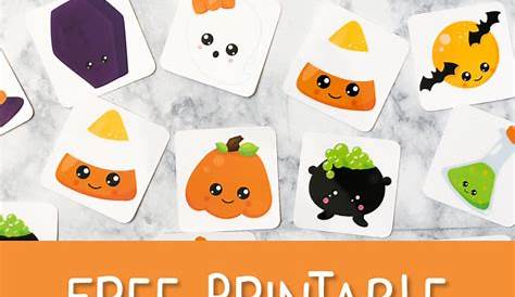 Free Printable Kids Halloween Matching Game For Preschoolers