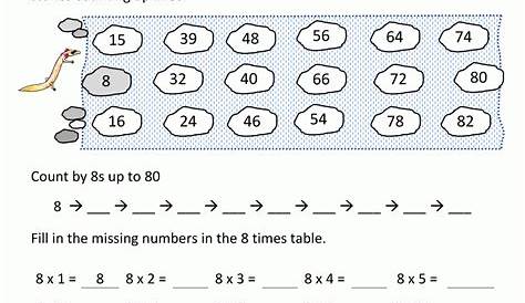 multiplication by 8 worksheet