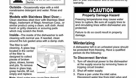 Frigidaire FDB658RAC1 User Manual DISHWASHER Manuals And Guides L0207073