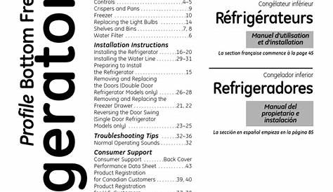 ge refrigerator owners manual