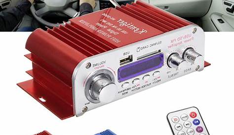 4 Channel Hi-Fi Audio Stereo Mini Amplifier Car Home MP3 USB FM SD w