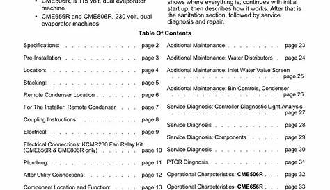 SCOTSMAN CME506R PRODUCT MANUAL Pdf Download | ManualsLib