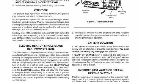 white rodgers temperature control manual
