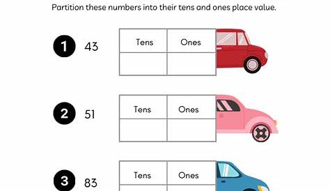 Place Value: 2-Digit Numbers Worksheets for Grade 1 - Kidpid