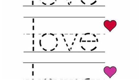 Practice writing the word love Worksheet - Twisty Noodle