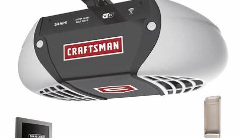 Craftsman Smart Garage Door Opener 3/4 HP Belt Drive Ultra -Quiet Wi-Fi