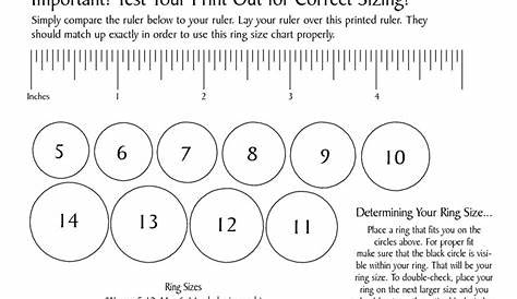 Ring Size Chart Print Out | AG Jewelry Boutique | Pinterest | Keep in