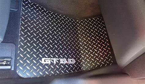 Ford Mustang 2015-2021 GT 5.0 Black METAL diamond aluminum floor mats
