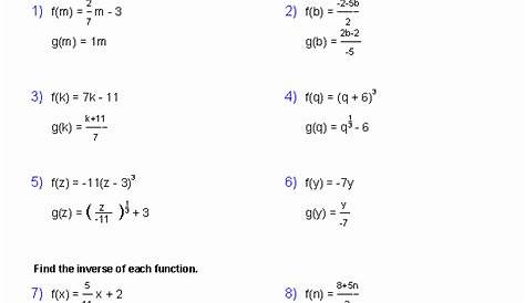 function composition worksheets