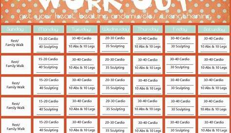 blank workout calendar template