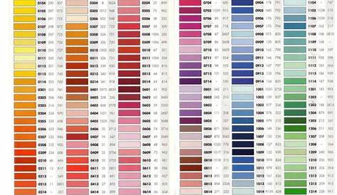 Exquisite Thread Color Chart Pdf