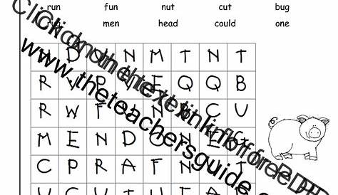 word searches for 2nd graders