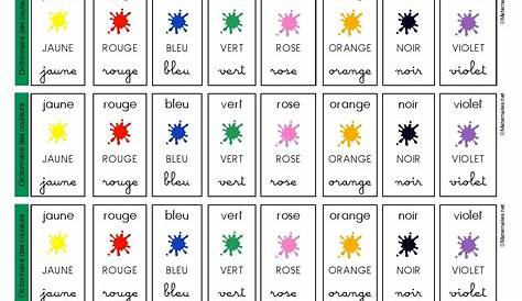 apprendre les couleurs en français pdf