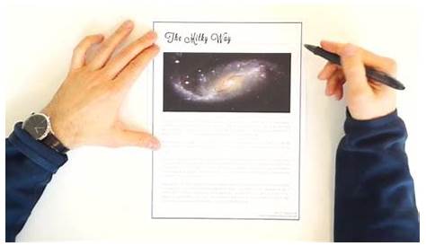 The Milky Way - Worksheet & Questions - 100% Editable by Creative Lab