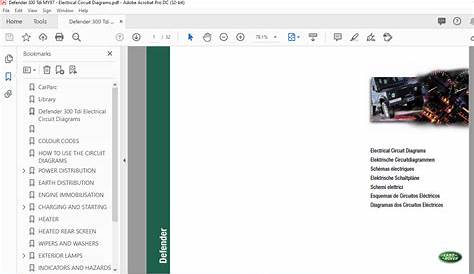Land Rover Defender 300 Tdi Electrical Circuit Diagrams Manual - PDF