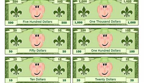 Printable Play Money (15) - Coloringkids.org