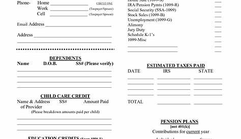 photographer tax deduction worksheet