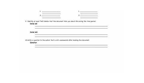 primary source analysis worksheet answers