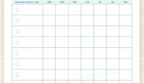 printable puppy potty training schedule chart