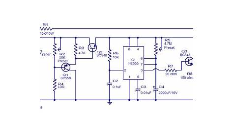 230v automatic night light circuit diagram