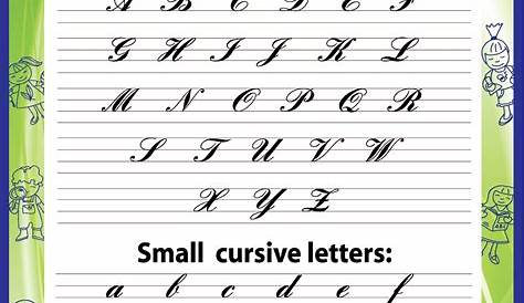 Lowercase and cursive letters