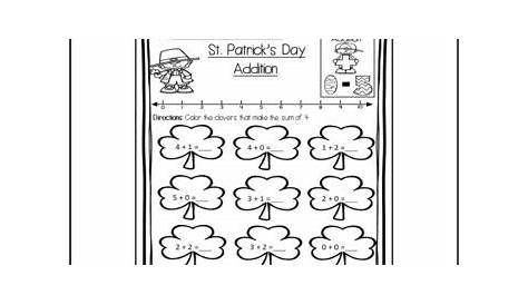 St. Patrick's Day Addition Worksheets by The Traveling Educator | TpT