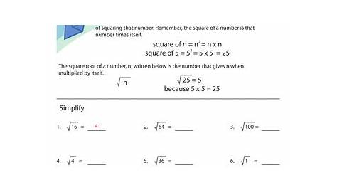 solving quadratic equations by taking square roots worksheets