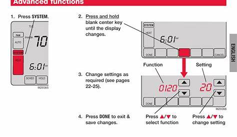 About your new thermostat, Advanced functions | Honeywell VisionPRO