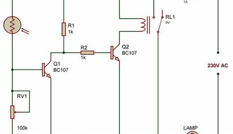 automatic night lamp circuit pcb diagram