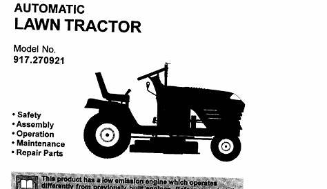 Craftsman 917270921 User Manual 19.5HP AUTOMATIC LAWN MOWER Manuals And