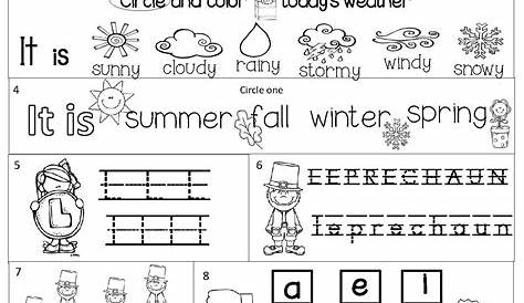 Free Printable Morning Worksheets For Kindergarten