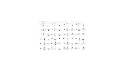 mathaidscom fractions worksheet answers