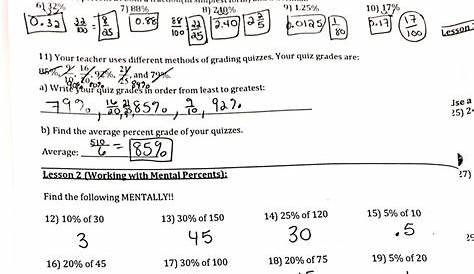 Packets & Worksheets - Sagamore 7th Grade Math