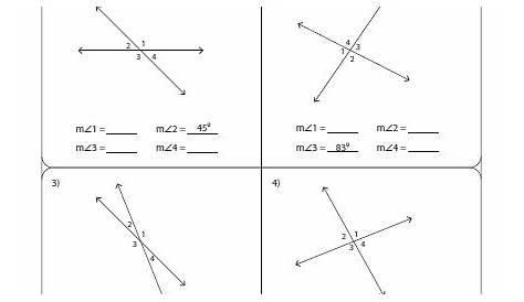 angle pairs worksheets answer key