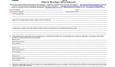 kayak merit badge worksheets