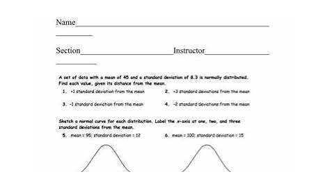 Normal Distribution Worksheet With Answers : Mdm4u The Normal
