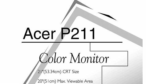 ACER P211 USER MANUAL Pdf Download | ManualsLib