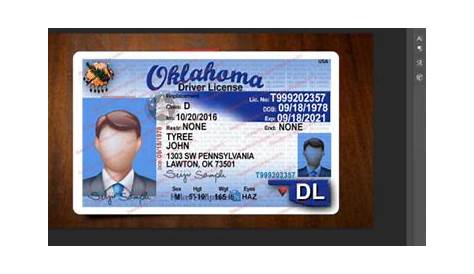 Oklahoma Drivers License Psd V2 - Fake Template