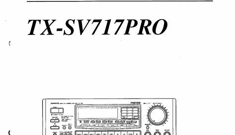 ONKYO TX-SV717PRO INSTRUCTION MANUAL Pdf Download | ManualsLib