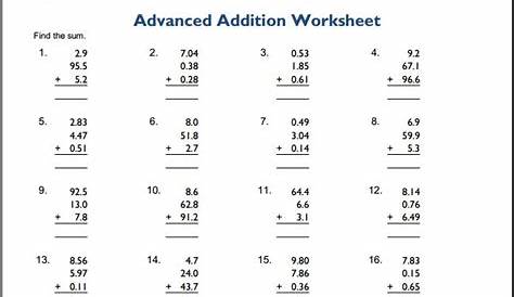 math worksheets for 5th graders printable