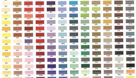 embroidery thread color chart pdf